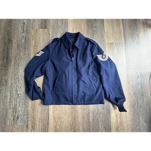 Defense Logistics Agency Wings Collection‎ Jacket Mens 16L Blue USAF Patches